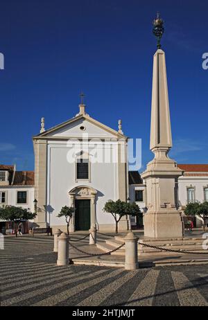 Platz Praca do marques de Pombal à Vila Real de Santo Antonio, Algarve, Portugal Banque D'Images