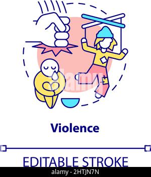 Icône de concept de violence Illustration de Vecteur