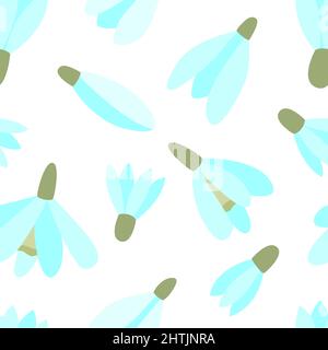 Motif fleurs en forme de goutte d'eau sans couture Illustration de Vecteur