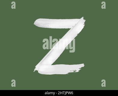 Z Contour de peinture au pinceau lettre. Modèle de conception de logo Banque D'Images