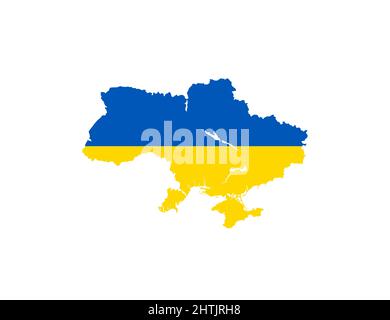 Carte de l'Ukraine, drapeau. Illustration vectorielle. Illustration de Vecteur