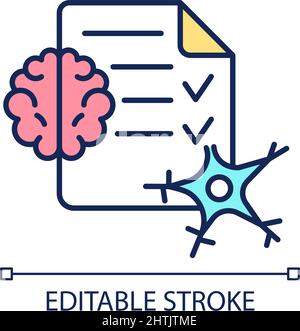 Tests neurologiques icône de couleur RVB Illustration de Vecteur