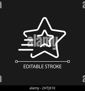 Icône linéaire blanche parfaite pour le thème sombre Illustration de Vecteur