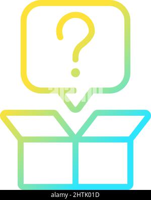Icône de vecteur linéaire de gradient de question prête à l'emploi Illustration de Vecteur