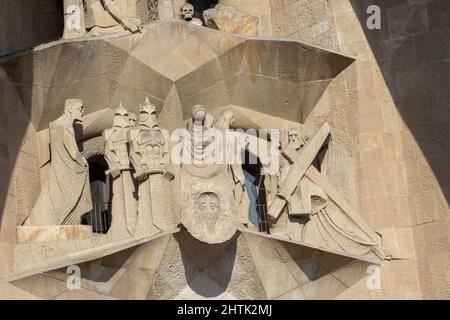 BARCELONE, ESPAGNE - 4 OCTOBRE 2019 gros plan de la Sagrada Familia Banque D'Images