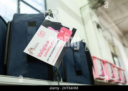 Rome, Italie. 28th févr. 2022. Détail du siège de l'association 'SalvabebÃ¨ - Salvamamme' à Rome (Credit image: © Matteo Nardone/Pacific Press via ZUMA Press Wire) Banque D'Images