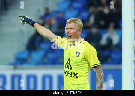 Le gardien de but Yuri Dyupin du FC Rubin Kazan réagit lors du match de football de la première Ligue russe entre Zenit et le FC Rubin Kazan à l'arène Gazprom. Score final; Zenit 3:2 FC Rubin Kazan. (Photo par Aleksandr Kulebyakin / SOPA Imag/Sipa USA) Banque D'Images