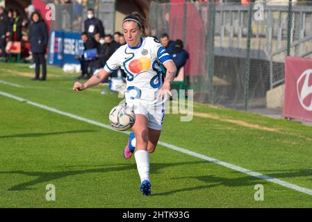 27 février 2022, Rome, Italie: Gloria Marinelli d'Inter femmes pendant le match de football femmes roms contre Inter Milano femmes (Credit image: © Roberto Bettacchi/Pacific Press via ZUMA Press Wire) Banque D'Images