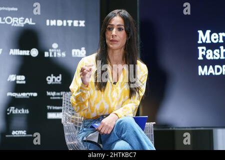 Madrid, Espagne. 01st mars 2022. Begoña Villacis assiste à la présentation de la Mercedes Benz Fashion week Madrid à l'IFEMA à Madrid. (Photo par Atilano Garcia/SOPA Images/Sipa USA) crédit: SIPA USA/Alay Live News Banque D'Images