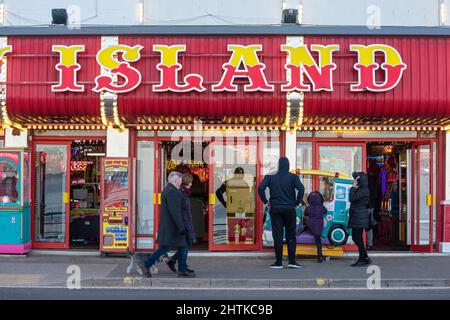 Coney Island Amusement Arcade à Scarborough, North Yorkshire, Royaume-Uni Banque D'Images