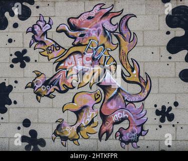 Middlesbrough, Royaume-Uni. 01st mars 2022. Une murale sur le mur du stade Riverside à Middlesbrough, Royaume-Uni, le 3/1/2022. (Photo de Mark Cosgrove/News Images/Sipa USA) crédit: SIPA USA/Alay Live News Banque D'Images