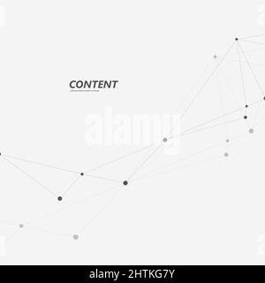 Arrière-plan abstrait de technologie avec lignes et points connectés. Illustration géométrique vectorielle Illustration de Vecteur