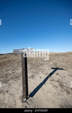 'Signe de la vallée de la mort' Parnidis dune près de Nida,Curonian Spit, Lituanie photo: Garyroberts/worldwidefeatures.com Banque D'Images