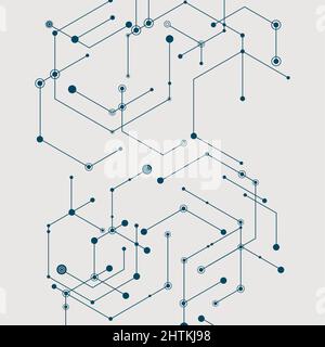 Motif de ligne abstrait Hexagon Illustration de Vecteur