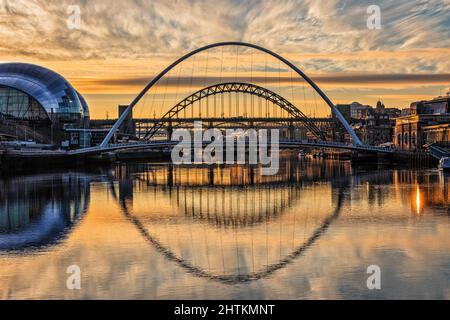 Tyne à Dusk Banque D'Images