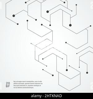 Technologie structure hexagons Illustration de Vecteur