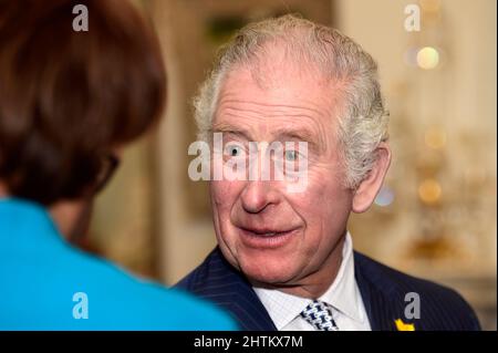 Le Prince de Galles accueille une réception pour les partisans de la Powerlist à Clarence House à Londres. Date de la photo: Mardi 1 mars 2022. Banque D'Images