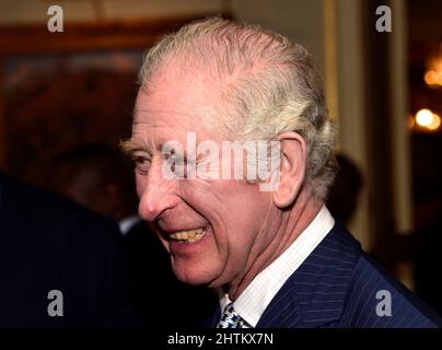 Le Prince de Galles accueille une réception pour les partisans de la Powerlist à Clarence House à Londres. Date de la photo: Mardi 1 mars 2022. Banque D'Images