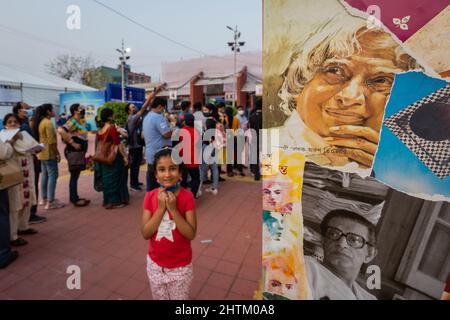 Kolkata, Bengale occidental, Inde. 1st mars 2022. 45th salon international du livre de Kolkata du 28th février au 13th mars 2022. La plupart fréquentée et célèbre salon du livre non-professionnel, avec plus de 600 stands, la foire est un melting pot pour la littérature et les cultures ''“ un être-tout et fin-tout pour les bibliophiles à Kolkata et au-delà. Le thème principal de cette foire est le Bangladesh, au Central Park (Salt Lake Sector V), à Kolkata. (Credit image: © Sauragh Sirohiya/ZUMA Press Wire) Banque D'Images