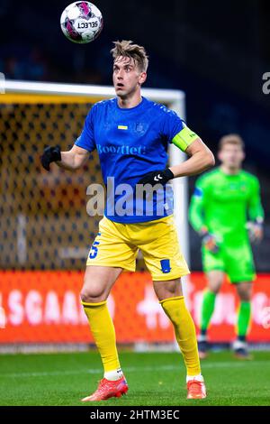 Brondby, Danemark. 28th, février 2022. Andreas Maxso (5) de Broendby SI vu pendant le match Superliga 3F entre Broendby IF et Soenderjyske au stade Brondby. (Crédit photo: Gonzales photo - Dejan Obretkovic). Banque D'Images