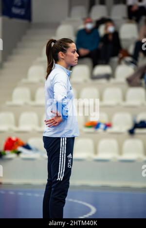 Creteil, France, 1 mars 2022, Cleopatre Darleux de France pendant la formation de l'équipe française de handball féminin le 1 mars 2022 à la Maison du Handball à Créteil, France - photo Melanie Laurent / A2M Sport Consulting / DPPI Banque D'Images