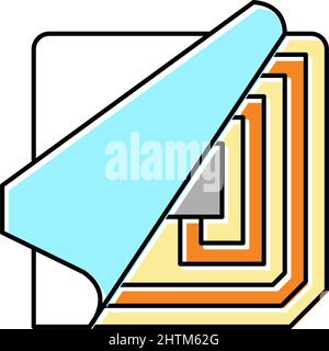 illustration vectorielle de couleur de composant de fil de cuivre rfid de puce Illustration de Vecteur