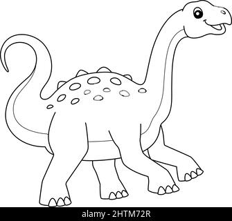 Neuquensaurus coloriage page isolée pour enfants Illustration de Vecteur