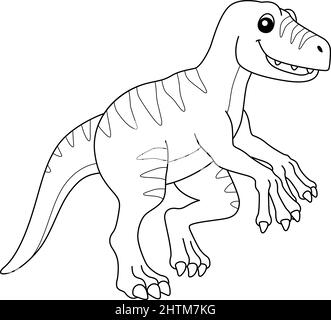 Velociraptor coloriage isolé page pour enfants Illustration de Vecteur