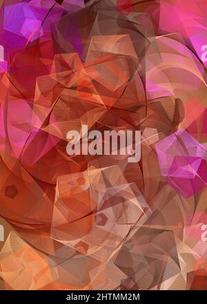 Illustration d'une composition abstraite composée de formes géométriques Banque D'Images
