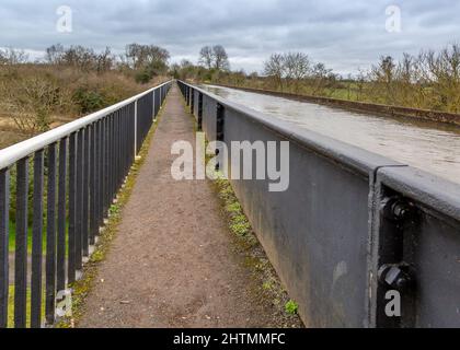 Aqueduc d'Edstone le jour du Nuageux Banque D'Images