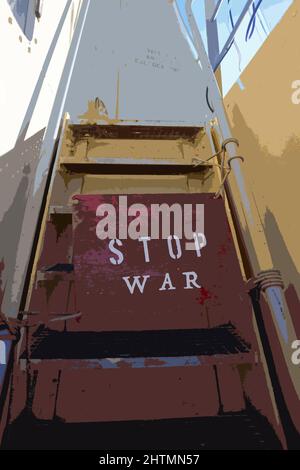 Illustration photo originale et créative Stop the War Banque D'Images