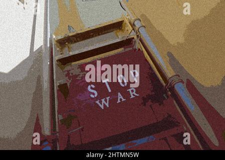 Illustration photo originale et créative Stop the War Banque D'Images