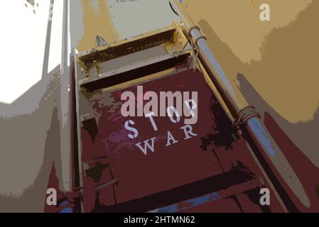 Illustration photo originale et créative Stop the War Banque D'Images