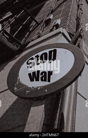 Illustration photo originale et créative Stop the War Banque D'Images