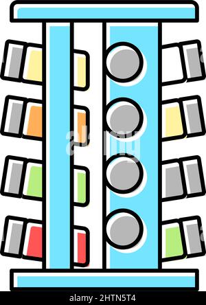 illustration vectorielle de l'icône de couleur du support des bouteilles d'épices Illustration de Vecteur