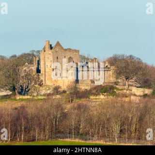 Le château de Craigmillar est un monument en ruines du côté sud d'Édimbourg, en Écosse, au Royaume-Uni Banque D'Images