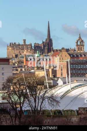 City Scape of Edinburgh Old Town, Édimbourg, Écosse, Royaume-Uni Banque D'Images