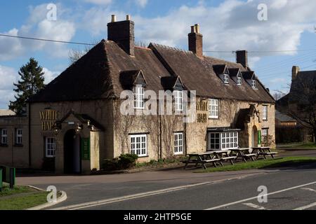 The White Hart pub, Newbold-on-Stour, Warwickshire, Angleterre, Royaume-Uni Banque D'Images