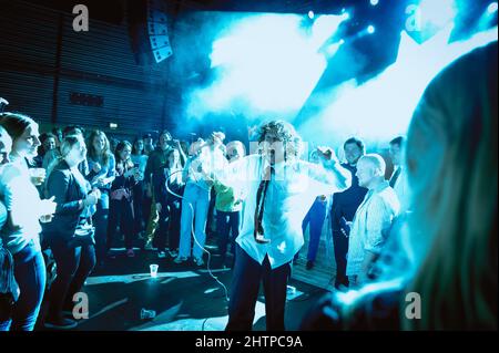 Copenhague, Danemark. 28th, février 2022. Le chanteur et compositeur danois Goss joue un concert à l'Amager Bio à Copenhague. (Crédit photo: Gonzales photo - Nikolaj Bransholm). Banque D'Images
