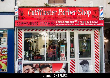 Barber Ship, Caernarfon, Gwynedd, pays de Galles, Royaume-Uni Banque D'Images