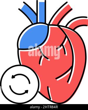 illustration vectorielle d'icône de couleur de transplantation cardiaque Illustration de Vecteur