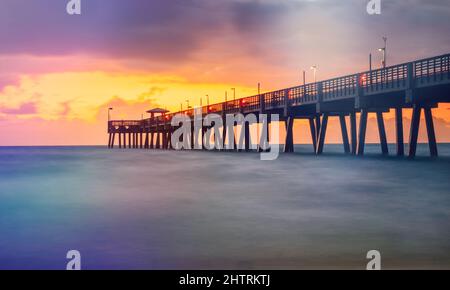 dania beach pier florida sunrise Banque D'Images