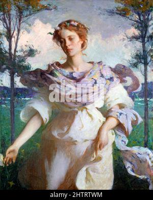 Été par Frank Weston Benson (1862-1951), huile sur toile, 1890 Banque D'Images