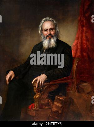 Portrait de l'intellectuel et activiste américain, Orestes Augustus Brownson (1803-1876) par George Peter Alexander Healy (1813-1894), huile sur toile, 1863 Banque D'Images