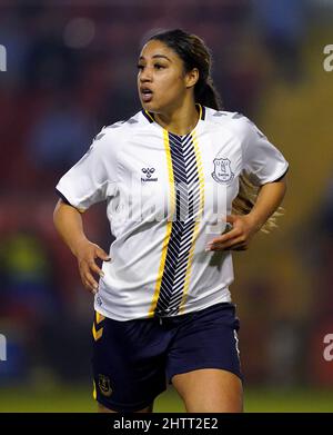 Gabrielle George d'Everton pendant la Barclays FA Women's Super League au Banks's Stadium, Walsall. Date de la photo: Mercredi 2 mars 2022. Banque D'Images