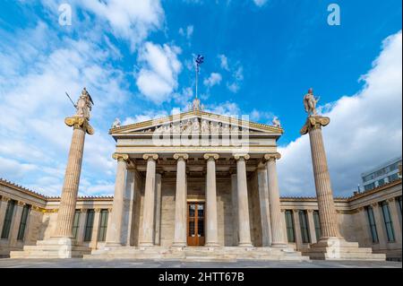 Le bâtiment de l'Académie des sciences à Athènes, Grèce Banque D'Images