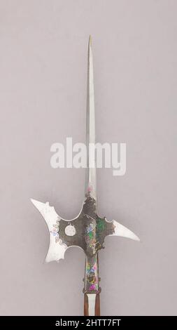 Art inspiré par Halberd, fin du 16th siècle, allemand, acier, bois, L. 91 1/2 po (232,4 cm) ; L. de la tête 17 1/4 po. (43,8 cm) ; avec 7 3/4 po (19,7 cm) ; poids 3 lb 4,6 oz (1491,2 g), Shafted Weapted Weapons, Classic œuvres modernisées par Artotop avec une touche de modernité. Formes, couleur et valeur, impact visuel accrocheur sur l'art émotions par la liberté d'œuvres d'art d'une manière contemporaine. Un message intemporel qui cherche une nouvelle direction créative. Artistes qui se tournent vers le support numérique et créent le NFT Artotop Banque D'Images