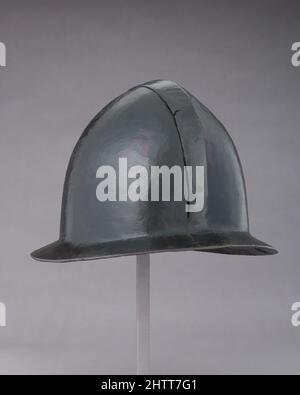 Art inspiré par Siege Helmet, 17th siècle, peut-être français, acier, H. 7 1/8 po. (18,1 cm) ; avec 9 13/16 po (24,9 cm) ; D. 12 po (30,5 cm) ; poids 10 lb 7 oz (4734 g), casques, oeuvres classiques modernisées par Artotop avec une touche de modernité. Formes, couleur et valeur, impact visuel accrocheur sur l'art émotions par la liberté d'œuvres d'art d'une manière contemporaine. Un message intemporel qui cherche une nouvelle direction créative. Artistes qui se tournent vers le support numérique et créent le NFT Artotop Banque D'Images