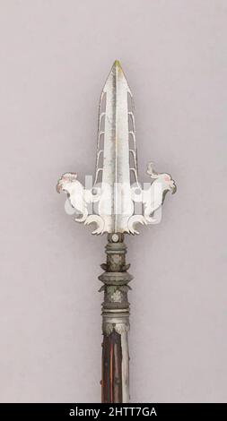 Art inspiré par partisan, 17th siècle, allemand, acier, bois, Alliage de cuivre, L. 72 3/8 po. (183,8 cm) ; L. de la tête 10 1/2 po. (26,7 cm) ; avec 4 1/2 po (11,4 cm) ; poids 2 lb 11,2 oz (1224,7 g), Shafted Weapted Weapons, Classic œuvres modernisées par Artotop avec une touche de modernité. Formes, couleur et valeur, impact visuel accrocheur sur l'art émotions par la liberté d'œuvres d'art d'une manière contemporaine. Un message intemporel qui cherche une nouvelle direction créative. Artistes qui se tournent vers le support numérique et créent le NFT Artotop Banque D'Images