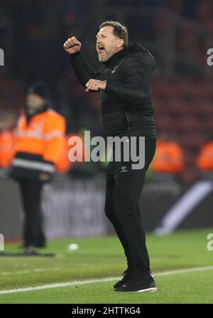 Southampton, Angleterre, le 2nd mars 2022. Ralph Hasenhuttl, directeur de Southampton fête après la victoire de son équipe lors du match de la coupe Emirates FA au stade St Mary's, Southampton. Crédit photo à lire: Paul Terry / Sportimage crédit: Sportimage / Alay Live News Banque D'Images